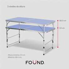 Found Picnic Folding Table And Chairs - Blue - View 2