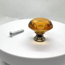 30mm Smooth Round Glass Cabinet Door Knobs/Pulls, Colorful Drawer Handles Suitable For Home, Cabinet, Drawers And Dresser, With Screws - Multicolor - View 47