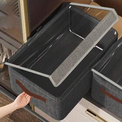 Stapelbarer moderner Stoff-Unterbettaufbewahrungskasten, wasserdicht, Klapptopverschluss, Mehrzweckaufbewahrungsbox für Kleidung, Decken und Hosen