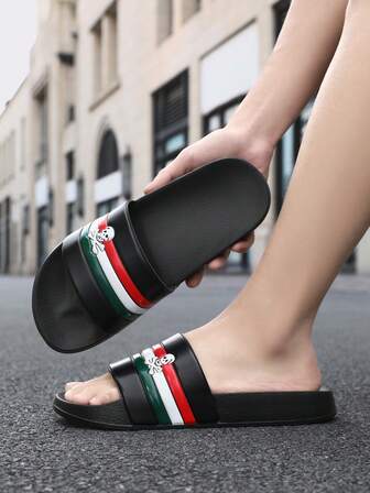 Sandalias de verano para hombres, sandalias unisex para parejas, sandalias planas antideslizantes para playa y jardín, chanclas casuales para hombre, cómodas sandalias de suela blanda, pantuflas de interior, sandalias antideslizantes para baño, aptas para uso en casa, interior y exterior, con una correa, tallas del 36 al 50, regalo para vacaciones (patrón irregular)