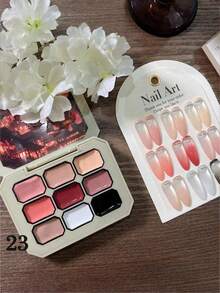 一套Y2K果冻指甲油套装，固体凝胶指甲油调色盘，4/5/9色柔滑乳霜套装，红色和黑色、粉色、绿色，配有美甲刷，持久固体凝胶指甲油，高光泽多色凝胶指甲油，凝胶指甲油颜色，适合情人节美甲、法式美甲、美甲艺术，需要底油和封层，UV凝胶指甲油 - 彩色 - 查看 50