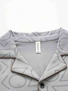 男士纯棉睡衣套装（两件套），长袖上衣和长裤，透气吸湿，春秋季/秋冬季服装