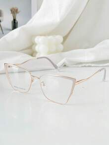 MELINDA MODA Women's Metal Eyeglass Frame, Small Cat-Eye Style - 淡紫色 - 查看 2