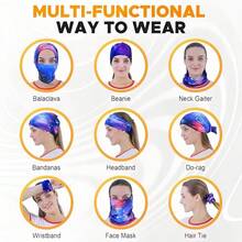 6pcs Classic Paisley Pattern Scarf, Windproof Face Mask, Lightweight Neck Gaiter, Stylish Headband, Balaclava, Versatile Headwrap, Holiday Gift - Multicolor - View 4