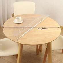 High-Quality Luxury Round Transparent Tablecloth, 100% PVC, 1.5mm Thick - Scratch-Resistant, Heat-Resistant, Easy To Clean, Suitable For Home, Hotel, Restaurant And Coffee Tables, Round Transparent Table Cushion, PVC Table Cover - White - View 15