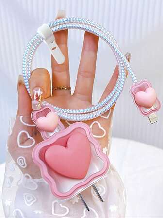 5pcs/Set Protective Cases Compatible With Apple 18W/20W Charger & Data Cable