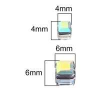 4毫米/6毫米方形玻璃珠，DIY珠宝制作材料，手工项链、手链、耳环，款式多样，设计独特，品质奢华，是手工爱好者的灵感宝库，助您打造独一无二的时尚宣言。 - 方形琉璃散珠 - 查看 2