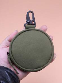Military MOLLE Zipper Sports Outdoor Tactical Headphone Pouch Keychain Pouch Mini Round Coin Purse For Women For Men Money Wallet Mini Wallet Purse Wallet Small Wallet Wallet Keychain Travel Wallet Coin Wallet Purses For Woman Wallet For Ladies - Multicolor - View 4