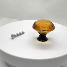 30mm Smooth Round Glass Cabinet Door Knobs/Pulls, Colorful Drawer Handles Suitable For Home, Cabinet, Drawers And Dresser, With Screws - Multicolor - View 29