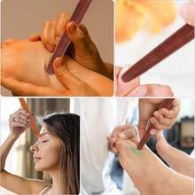 1pc Acupoint Massage Pen, Traditional Wooden Acupressure Stick Reflexology Tool For Deep Tissue, For Body, Hand And Foot Body Massager Massage Roller Lymphatic Massage Gua Sha - Multicolor - View 5