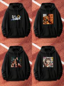 Your Design Features A Letter Pattern Print, Making It A Stylish And Casual Men'S Hoodie Jacket.