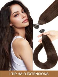 30克，50片，I型接发，真人发，12-22英寸，易于造型，冷融合预粘合接发，Remy天然发，持久不掉发，柔软自然，I型接发便携小巧，方便旅行和补妆，浪漫的长度和蓬松度，角色扮演和日常时尚造型必备假发，情人节佳品