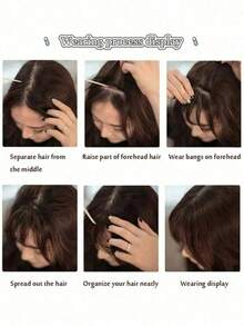 1 cặp tóc mái giả, kiểu dáng tự nhiên, bồng bềnh, phù hợp sử dụng hàng ngày, nhiều màu sắc để lựa chọn, thích hợp cho nữ giới, dự tiệc và sử dụng hàng ngày, phụ kiện tóc nữ, kẹp tóc, bộ dụng cụ tạo kiểu tóc, phụ kiện đội đầu, ghim cài tóc - Nhiều màu - Xem 10