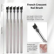 5Pcs Elastic Nail Art Sweep Brushes, DIY Gradient & Ombre Painting Tools For Gel Polish, Professional Manicure Accessories