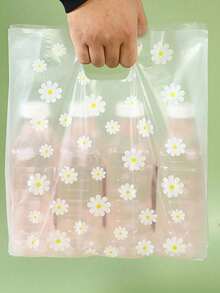 50个雏菊图案四指袋 - 食品包装袋 - 水果沙拉袋 - 蛋糕外卖包装袋 - 礼品包装袋 - 手提袋 - 彩色 - 查看 5