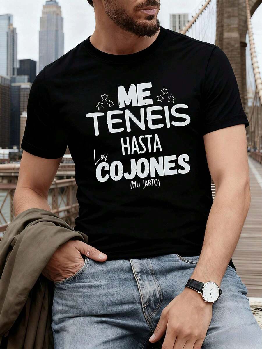 Funny And Sarcastic Graphic Tee In Soft Cotton, Comfortable Fit, Casual, Art Print - Black - View 1
