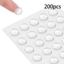 Silicone 100-Piece Cabinet Door Bumpers, Round, Diameter 1.27 Cm, Self-Adhesive Transparent Cabinet Door And Drawer Bumpers, Suitable For Kitchen Cabinets, Cutting Boards, Photo Frames - Multicolor - View 12