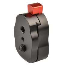 Mini Quick Release Plate System With 1/4" Screw, No Tool Needed, Quick Release Adapter Fit For Camera Tripod/Gimbal/Monopod/Magic Arm, Black - 黑色 - 查看 3