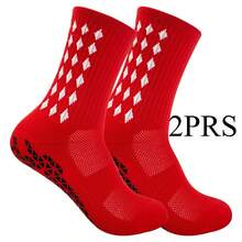 2双加厚足球/运动袜，成人防滑缓冲透气运动袜 - 彩色 - 查看 11