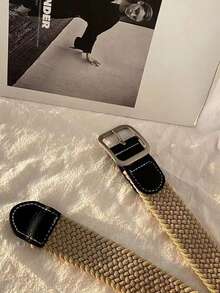 Cinturón elástico de cintura, cinturón tejido de lona para mujeres y hombres - Multicolor - Ver 10