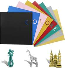 Black Plywood (8pc): Perfect For Laser Cut Models & Creative DIY! - Black - View 3