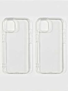 2pcs Clear Phone Case Compatible With Iphone&Galaxy - Clear - View 45