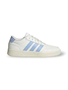 Adidas Breaknet 3.0 女式运动鞋 透气吸汗 弹性好 百搭 纯色Logo 易洗快干 日常户外步行 女款 白色/蓝色 JQ6055 - 白色/藍色 - 查看 3