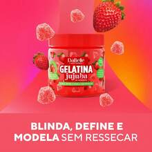 Kit Jujuba Morango Creme de Pentear 1kg e Gelatina 500g - Dabelle Hair - Branco - Visão 3