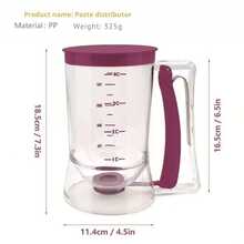 Dispensador de Masa para Panqueques 900ML Hot Cake - Morado Violeta - Ver 13