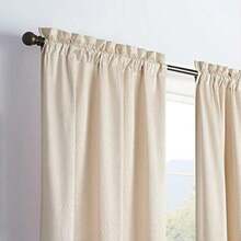 Eclipse Cortinas de oscurecimiento para recámara, con Aislamiento Canova, con Bolsillos para Varillas, de Panel, Tratamiento de Ventana, para Sala, poliéster, , 42" x 84", 1(106.7An x 213.4Al cm (1 Paneles) Marfil) - Multicolor - Ver 3
