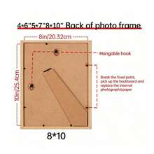 1/3件装相框，可用于墙面和桌面展示，适用于桌面艺术装饰、生日派对装饰、家居客厅办公室装饰、母亲节新年复活节礼物，黑色，长方形，不含照片，毕业礼物 - 棕色 - 查看 7