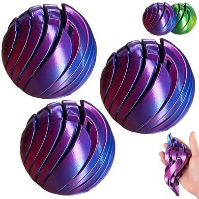 3D-printad slembollsleksak, formskiftande sfär, stress- och ångestlindring; sensorisk stimulator för kontoret; rolig följeslagare för anställda och resenärer; perfekt julklapp