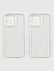 2pcs Clear Phone Case Compatible With Iphone&Galaxy - Clear - View 68