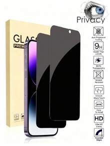 Bộ 2 miếng dán màn hình cường lực chống nhìn trộm, tương thích với Apple 17/15/15 Pro Max/15 Pro/15 Plus/14 Pro Max/14/14 Pro/14 Plus/16 Pro Max/16/16 Plus/16 Pro, chống trầy xước, chống bám vân tay, không bọt khí, chống nhìn trộm, phụ kiện điện thoại, chống rơi vỡ. - màu đen - Xem 24