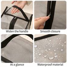 1 pieza/3 piezas Bolsa de botas de malla visible, versión talla grande alta y talla grande ancha, puede almacenar varios tipos de zapatos, botas de tobillo, botas altas, botas Chelsea, impermeable, anti-humedad, anti-polvo, con asa, bolsa de almacenamiento de zapatos portátil para viajes - Multicolor - Ver 5