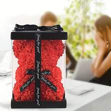 1 Gấu bông hoa hồng 25cm, Gấu bông hoa hồng, Gấu bông hoa hồng dễ thương và lãng mạn, Thích hợp cho sinh nhật, Hoa xốp nhân tạo, Quà tặng hoàn hảo cho Ngày lễ tình nhân, Ngày của mẹ, Gấu hoa xốp nhân tạo làm từ hoa hồng cho Ngày lễ tình nhân, Quà kỷ niệm hoặc Ngày lễ tình nhân cho Mẹ, Bạn bè, Ngày lễ tình nhân, Quà tặng tốt nghiệp - Xem 9