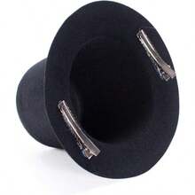 TYUI Lawliet Mini Top Tall Hat Fascinator Base Alligator Clips Millinery Craft A006 - Black - View 2