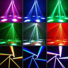 Luces de DJ de cabeza móvil para fiestas, discoteca 7 en 1 LED RGBW 6 brazos con efectos de iluminación mixtos, iluminación de escenario de DJ para fiesta, discoteca, club, bar de bodas - Tipo de Enchufe A Japonés (100V) - Ver 7