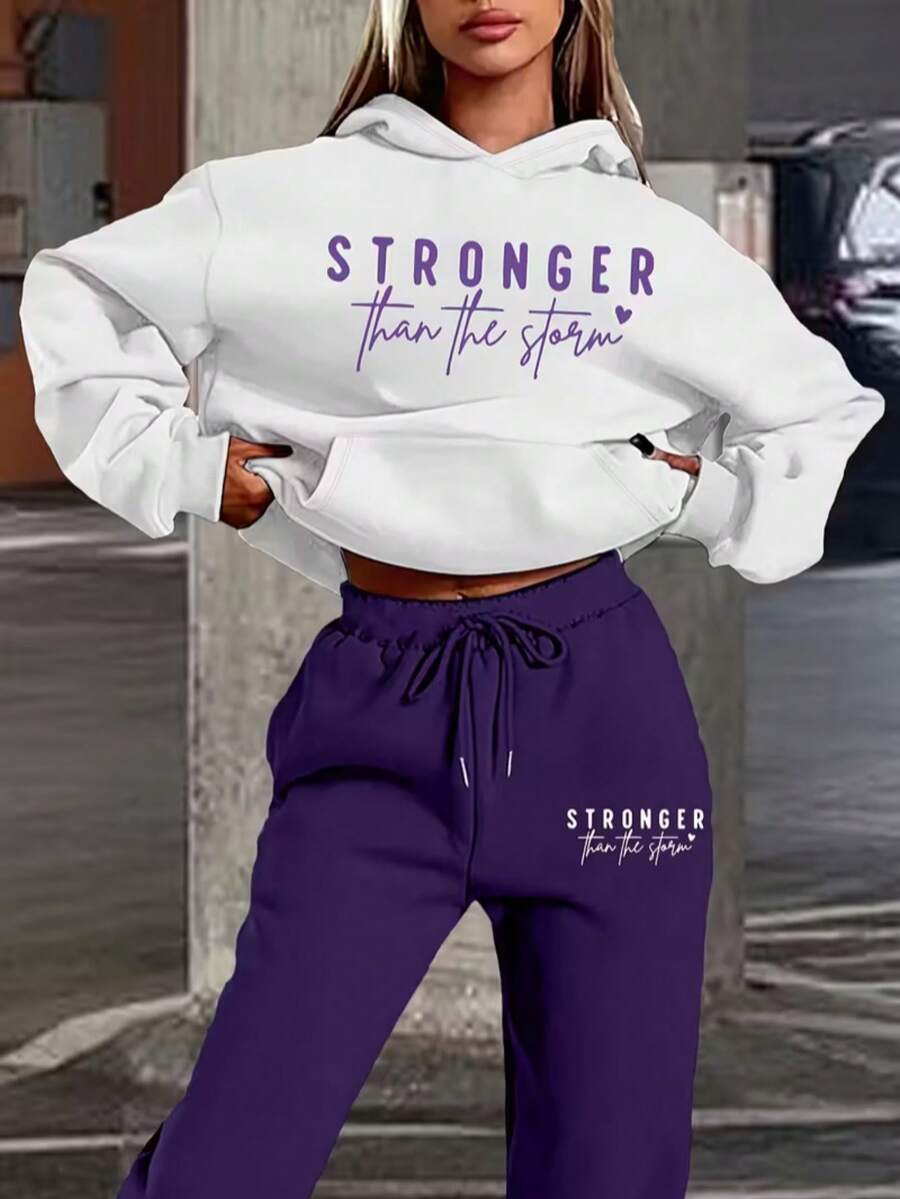 [Casual Two-Piece Set] Women's Casual - 紫色 - 查看 1