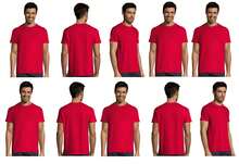 THEGEWA PACK OF 10 T-SHIRTS, ASSORTED COLORS: BLACK, WHITE, AND MORE COLORS, LIGHT AND COOL. Plain, Regular, Asymmetrical, Spring Festival, MULTICOLOR - Red - View 19