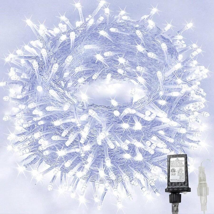 240LED 88Ft Connectable String Lights Indoor Outdoor Wire Warm White Lights Twinkle Fairy In With Timer Bedroom Classroom Wedding Tree Patio Decor - Cold White + 240LED - View 1