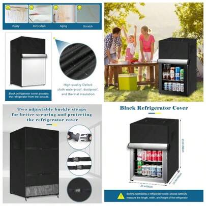 - Funda para refrigerador para exteriores, impermeable, congelador vertical vertical, cubierta de proteccin para bebidas y cerveza, para la mayora de congelador compacto cbico de