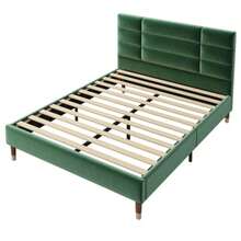 Bed Frames - Hijau + Beludru + 140cm*200cm - View 7