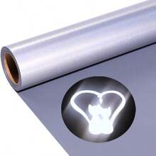 Glow-Up Silver Reflective Vinyl Roll - 12"X6' For Creative DIY! - Rainbow Reflection - View 2