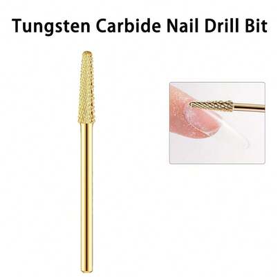 1 Pc Tungsten Steel Nail Drill Bits, Suitable For Removing Cuticles, Polishing Nail Gel, And As A Nail Tool.