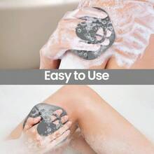 Silicone Body Scrubber Shower, Exfoliating Body Brush, Rubber Massage Loofah Men And Women, Effective Skin Cleaner And Exfoliator, Bath Scrub Deep Cleaning - 灰色 - 查看 6