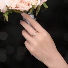 JewelryPalace Classic 0.5-2ct Round Cut Moissanite Solitaire Engagement Rings For Women, 14K White Yellow Rose Gold Plated 925 Sterling Silver Promise Ring, Simulated Diamond Anniversary Rings D-F VVS,YellowGoldPlated55 - 鍍金55 - 查看 6