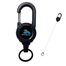 1个户外可伸缩登山扣 - ABS外壳和钢丝钩，防丢设计，适合徒步/露营，可调节至60厘米 - 彩色 - 查看 10