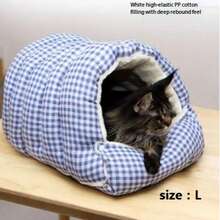 畅销猫床 冬季保暖封闭式宠物床 四季通用狗屋 小型犬笼 可机洗猫床 - 彩色 - 查看 15
