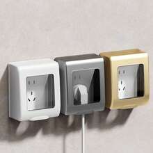 86 Type Self-Adhesive Wall Socket Waterproof Box Electric Plug Cover Bathroom Wall Switch Protection Socket Splash-Proof Box